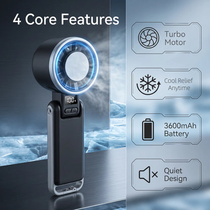 2026 Upgraded Portable Fan – Handheld High-Speed Fan, 100 Adjustable Levels, Foldable for Travel & Outdoor Use